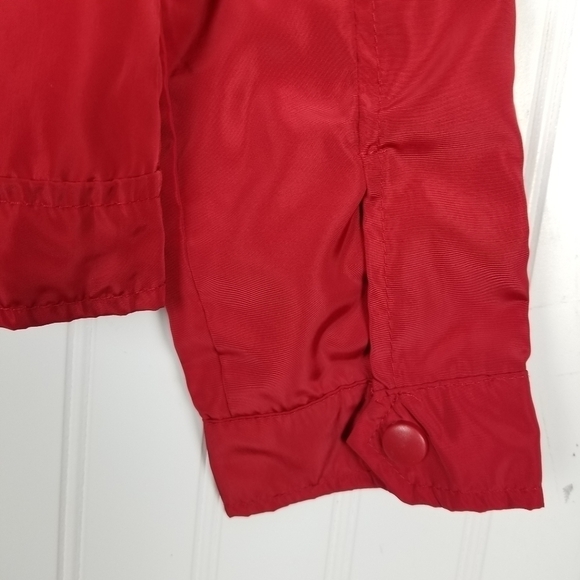 New Look Womens Red Rainbow Stripe Full Zip Jacket Hood Windbreaker Medium - Picture 8 of 12